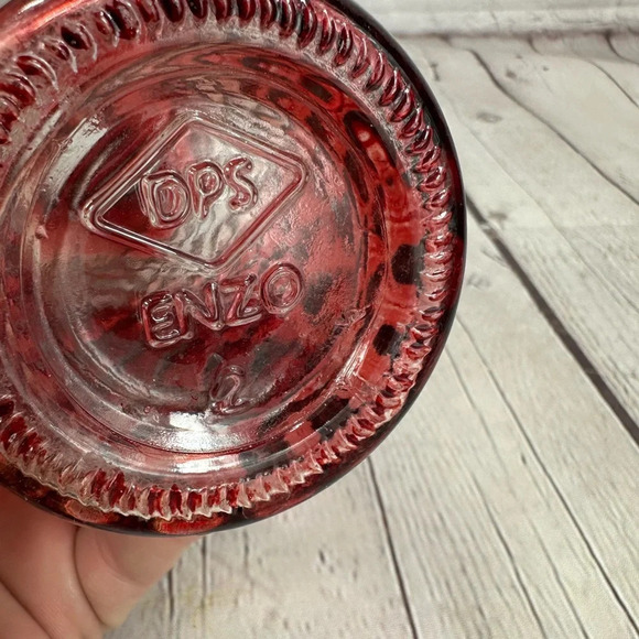 vintage DPS ENZO red quilted pattern Vase - Picture 4 of 7